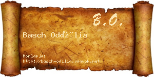 Basch Odília névjegykártya